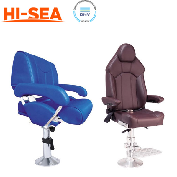 Marine Yacht Leather Chair with Aluminum Alloy Disc Base